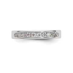 14K White Gold 10-Stone 1/3 carat Round Diamond Complete Channel Band - 6