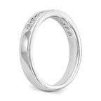 14K White Gold 10-Stone 1/3 carat Round Diamond Complete Channel Band