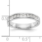 14K White Gold 10-Stone 1/3 carat Round Diamond Complete Channel Band