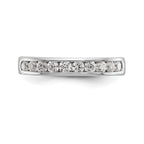 14K White Gold 10-Stone 1/2 carat Round Diamond Complete Channel Band