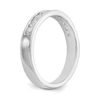 14K White Gold 10-Stone 1/2 carat Round Diamond Complete Channel Band
