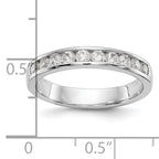 14K White Gold 10-Stone 1/2 carat Round Diamond Complete Channel Band