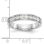 14K White Gold 10-Stone 3/4 carat Round Diamond Complete Channel Band