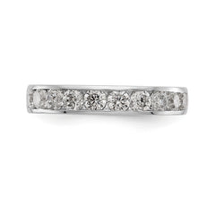 14K White Gold 10-Stone 7/8 carat Round Diamond Complete Channel Band - 6