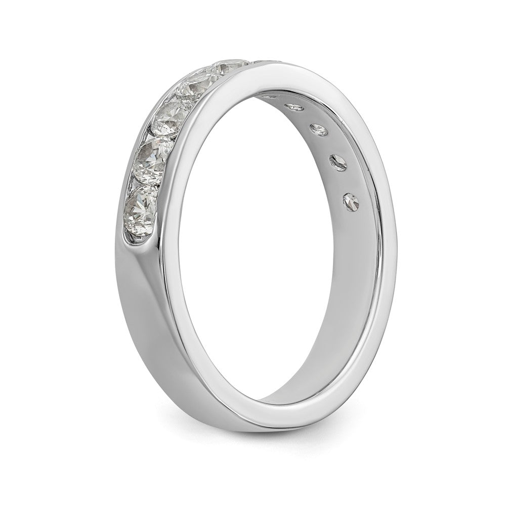 14K White Gold 10-Stone 7/8 carat Round Diamond Complete Channel Band - 6