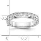 14K White Gold 10-Stone 7/8 carat Round Diamond Complete Channel Band