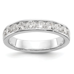 14K White Gold 10-Stone 7/8 carat Round Diamond Complete Channel Band - 6