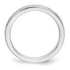 14K White Gold 10-Stone 1/5 carat Round Diamond Complete Channel Band