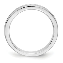 14K White Gold 10-Stone 1/5 carat Round Diamond Complete Channel Band - 6