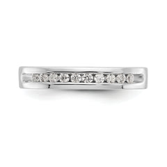 14K White Gold 10-Stone 1/5 carat Round Diamond Complete Channel Band