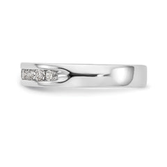 14K White Gold 10-Stone 1/3 carat Round Diamond Complete Channel Band