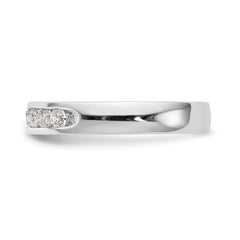 14K White Gold 10-Stone 1/2 carat Round Diamond Complete Channel Band