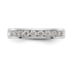 14K White Gold 10-Stone 1/2 carat Round Diamond Complete Channel Band - 6
