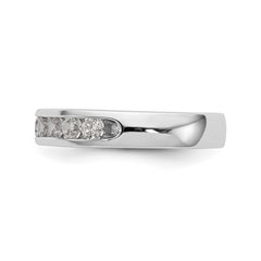 14K White Gold 10-Stone 3/4 carat Round Diamond Complete Channel Band - 6