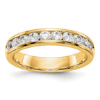 14Ky Gold 10-Stone Diamond Channel Band