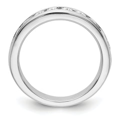 14K White Gold 10-Stone 7/8 carat Round Diamond Complete Channel Band - 6