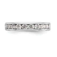 14K White Gold 10-Stone 7/8 carat Round Diamond Complete Channel Band