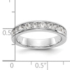 14K White Gold 10-Stone 7/8 carat Round Diamond Complete Channel Band