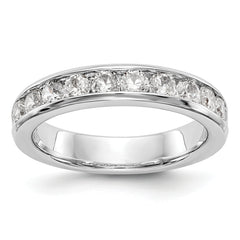 14K White Gold 10-Stone 7/8 carat Round Diamond Complete Channel Band