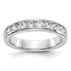 14K White Gold 10-Stone 7/8 carat Round Diamond Complete Channel Band - 6
