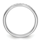 14K White Gold 11-Stone 1/5 carat Round Diamond Complete Channel Band