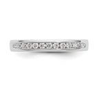 14K White Gold 11-Stone 1/5 carat Round Diamond Complete Channel Band