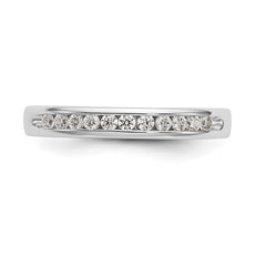 14K White Gold 11-Stone 1/5 carat Round Diamond Complete Channel Band - 6