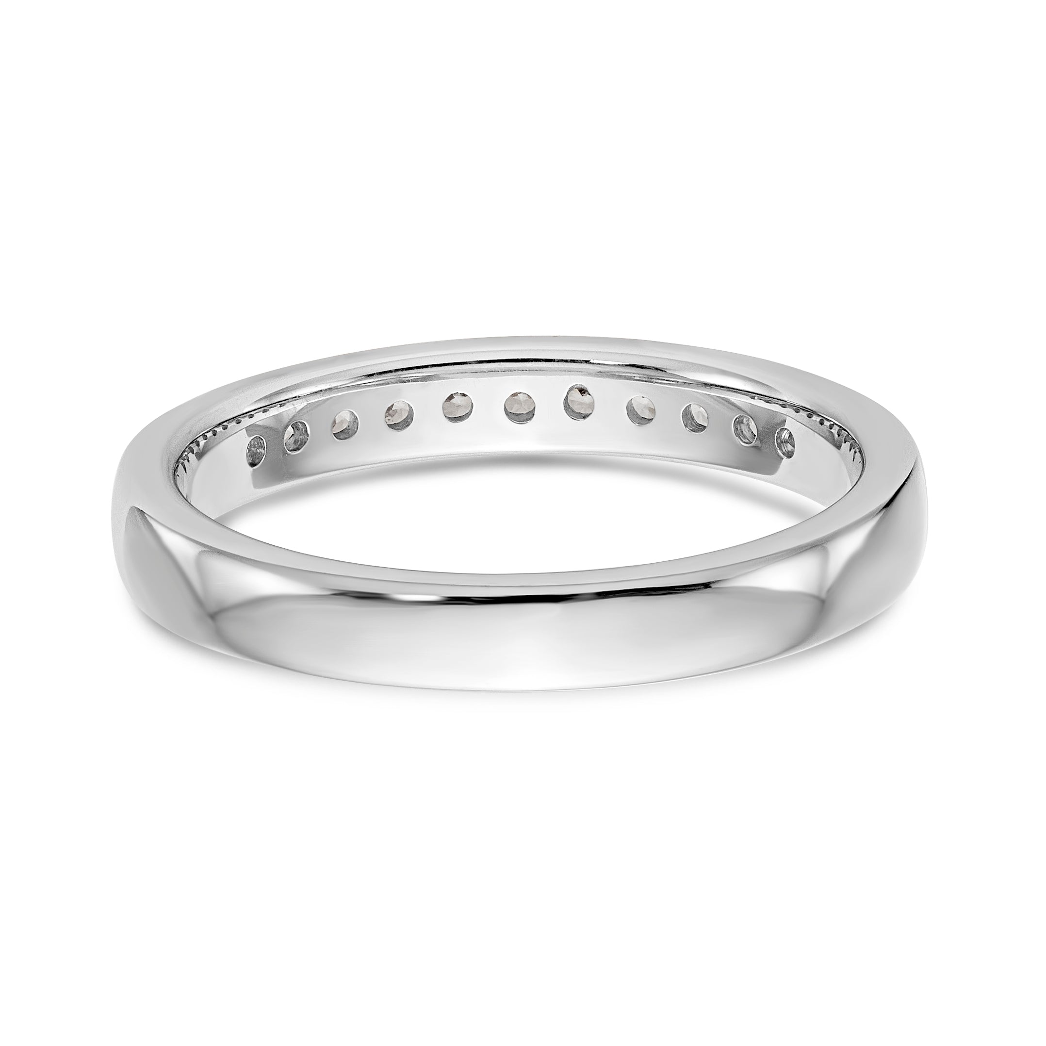 14K White Gold 11-Stone 1/5 carat Round Diamond Complete Channel Band - 6
