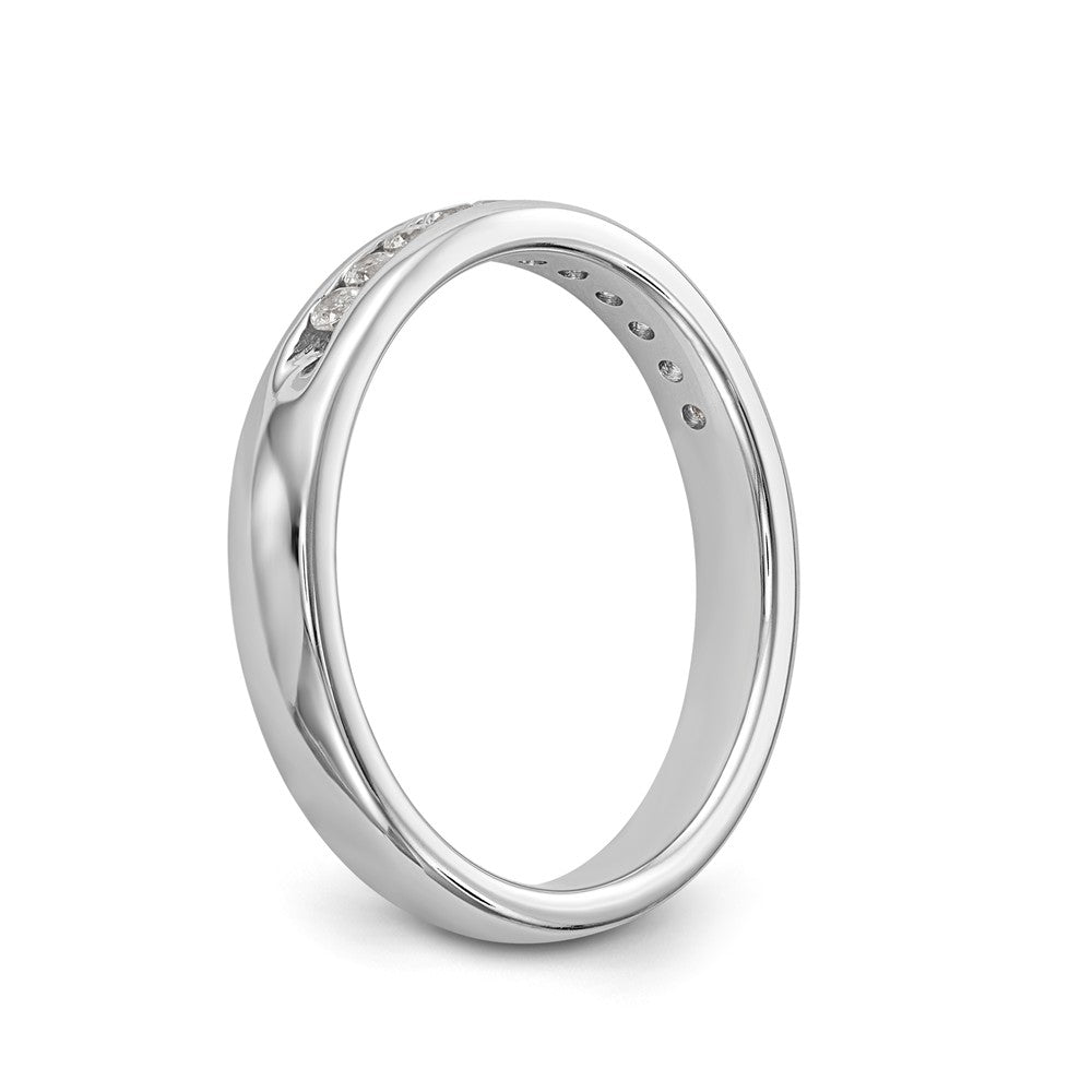 14K White Gold 11-Stone 1/5 carat Round Diamond Complete Channel Band - 6
