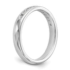 14K White Gold 11-Stone 1/5 carat Round Diamond Complete Channel Band