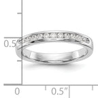 14K White Gold 11-Stone 1/5 carat Round Diamond Complete Channel Band