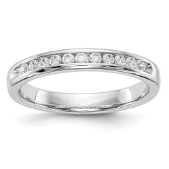 14K White Gold 11-Stone 1/5 carat Round Diamond Complete Channel Band