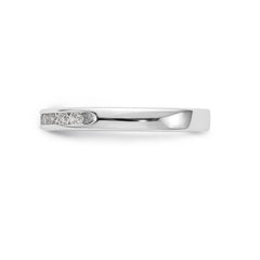 14K White Gold 11-Stone 1/3 carat Round Diamond Complete Channel Band - 6
