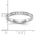 14K White Gold 11-Stone 1/3 carat Round Diamond Complete Channel Band