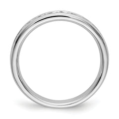 14K White Gold 11-Stone 1/2 carat Round Diamond Complete Channel Band - 6