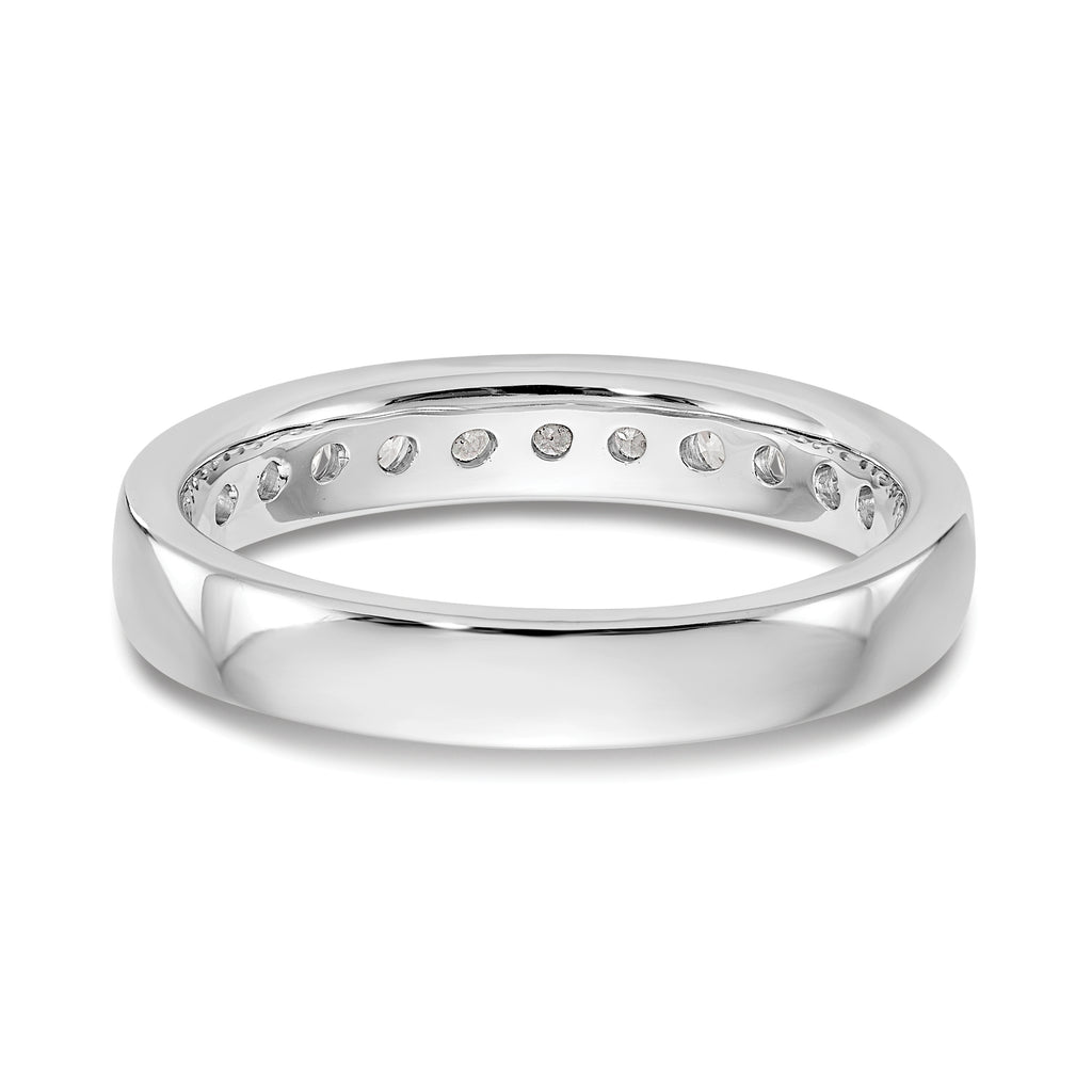 14K White Gold 11-Stone 1/2 carat Round Diamond Complete Channel Band