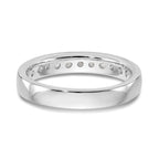 14K White Gold 11-Stone 1/2 carat Round Diamond Complete Channel Band