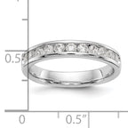 14K White Gold 11-Stone 1/2 carat Round Diamond Complete Channel Band