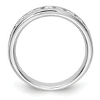14K White Gold 11-Stone 3/4 carat Round Diamond Complete Channel Band