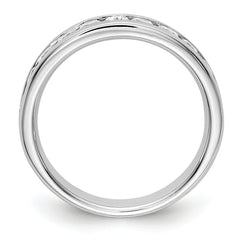 14K White Gold 11-Stone 3/4 carat Round Diamond Complete Channel Band - 6