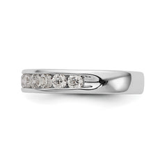 14K White Gold 11-Stone 3/4 carat Round Diamond Complete Channel Band - 6
