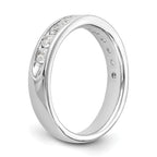 14K White Gold 11-Stone 3/4 carat Round Diamond Complete Channel Band