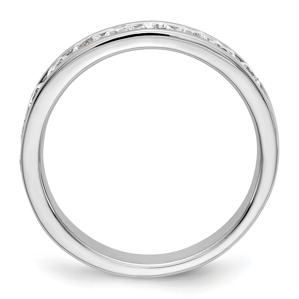 14K White Gold 11-Stone 1 carat Round Diamond Complete Channel Band