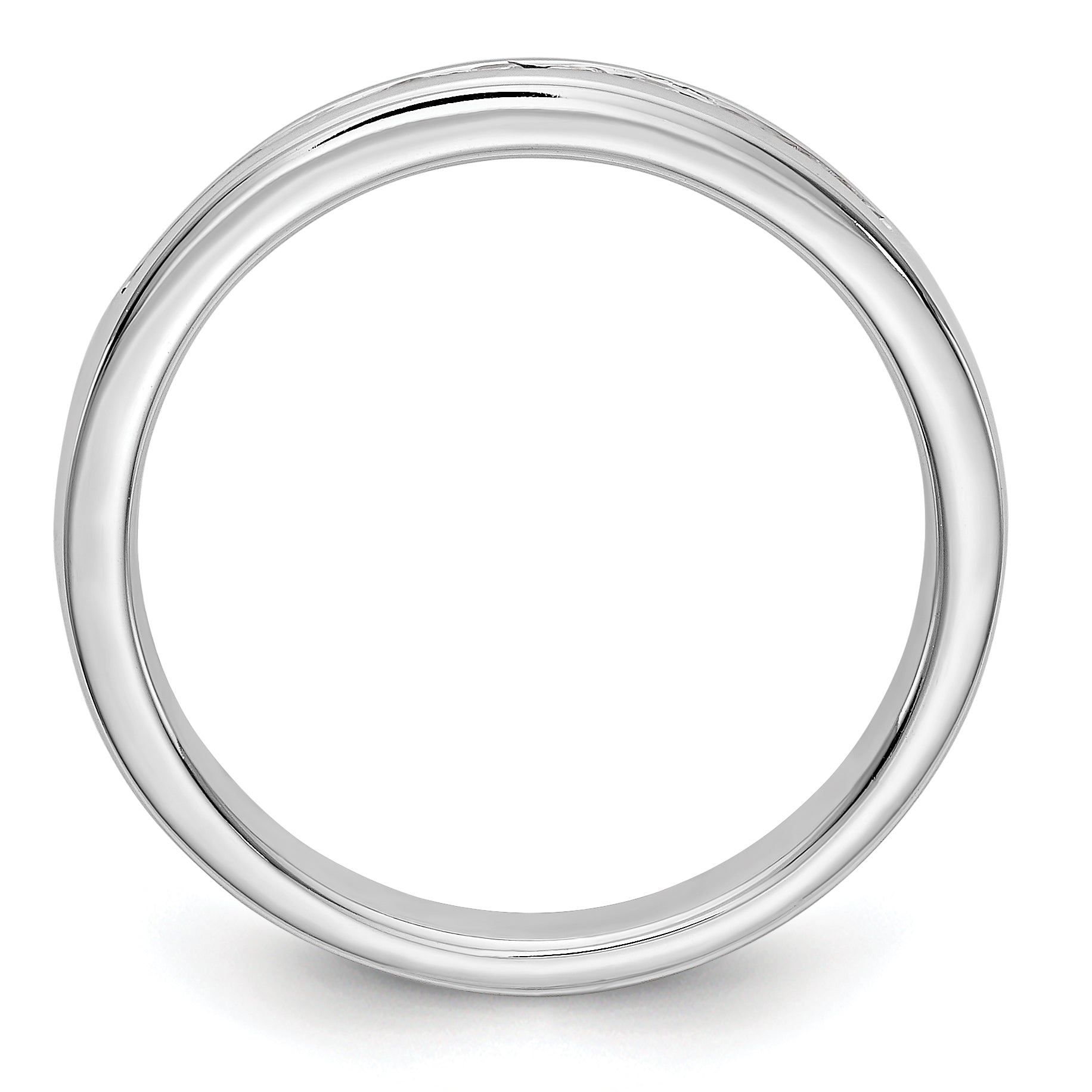 14K White Gold 11-Stone 1/5 carat Round Diamond Complete Channel Band Secondary image