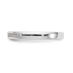 14K White Gold 11-Stone 1/5 carat Round Diamond Complete Channel Band