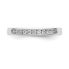 14K White Gold 11-Stone 1/5 carat Round Diamond Complete Channel Band