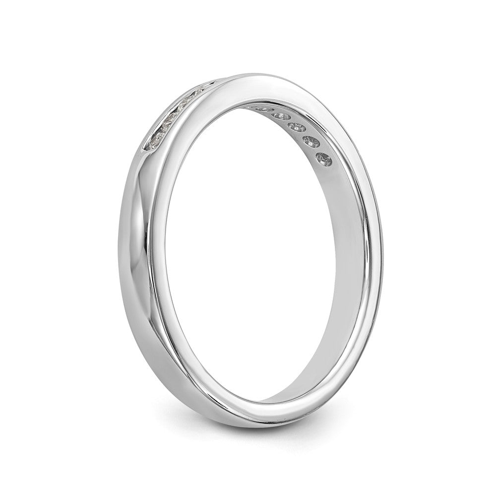14K White Gold 11-Stone 1/5 carat Round Diamond Complete Channel Band - 6