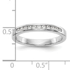 14K White Gold 11-Stone 1/5 carat Round Diamond Complete Channel Band