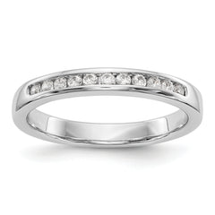 14K White Gold 11-Stone 1/5 carat Round Diamond Complete Channel Band - 6