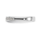 14K White Gold 11-Stone 1/3 carat Round Diamond Complete Channel Band